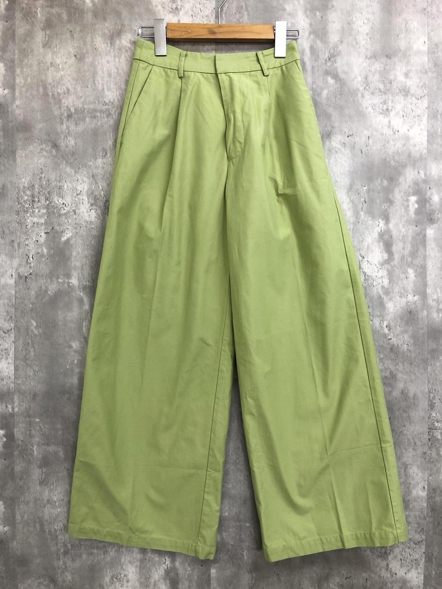 ゆうパケットOK 美品 Ungrid アングリッド カラータック パンツ sizeS/ピスタチオ ■■ ☆ ffb0 レディース拍卖