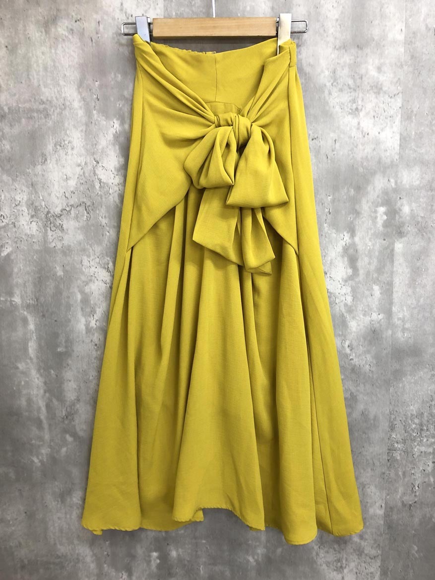 DRWCYS ドロシーズ リボン フレア スカート size1/イエロー ■■ ☆ fcb9 レディース拍卖