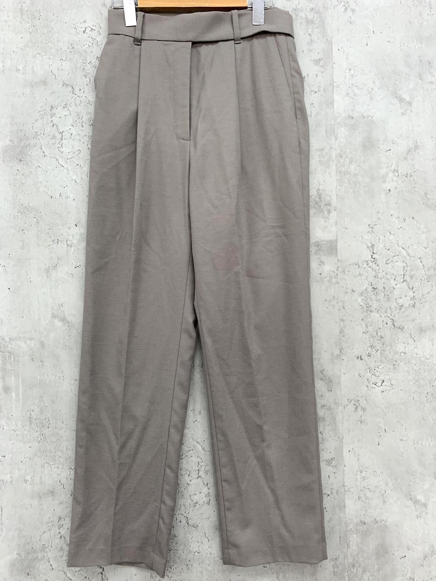 Mila Owen ミラオーウェン 09wfp204111 センタープレス ウエストベルトデザイン パンツ size1 ■■拍卖