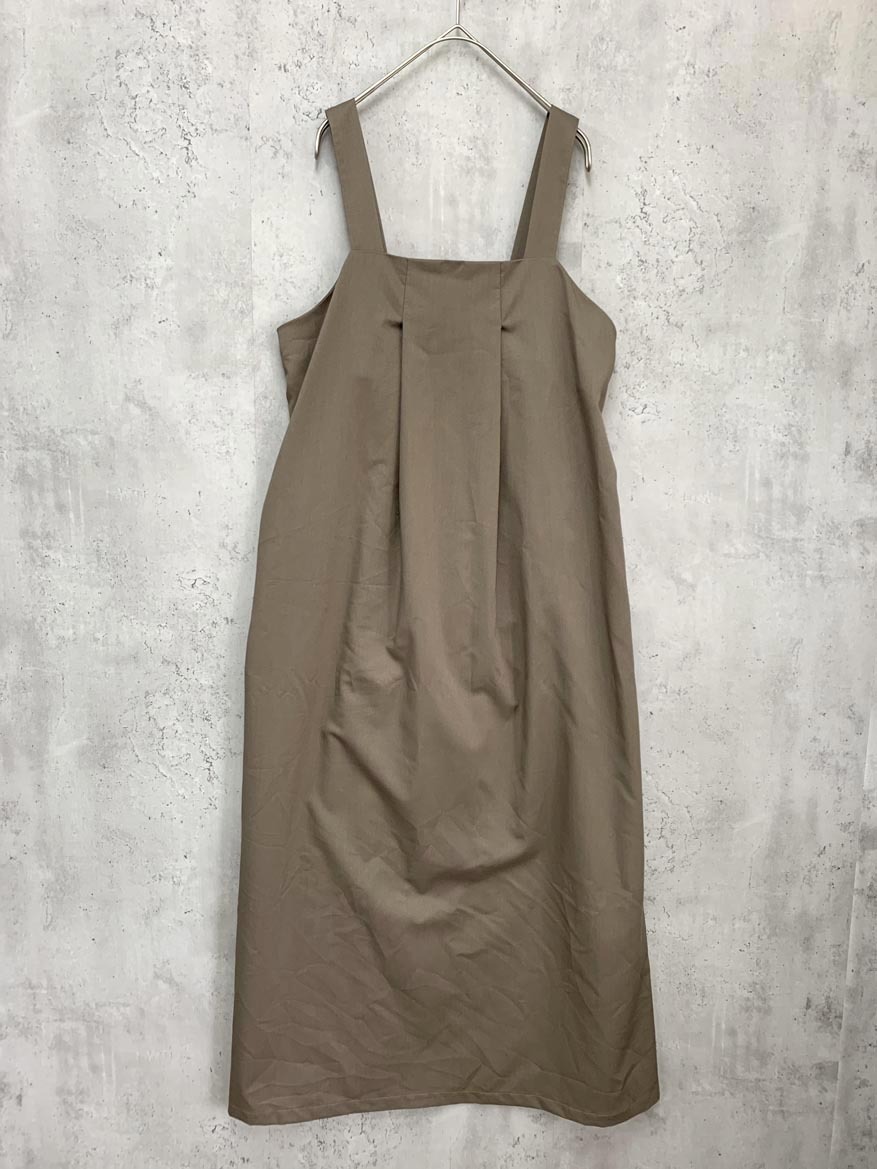 LUCA/LADY LUCK LUCA ルカ/レディラックルカ 322207019 タック ワンピース サロペット オーバーオール sizeF/グレージュ ■■拍卖