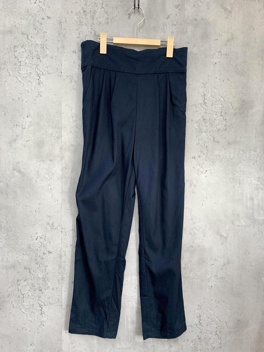 ゆうパケットOK Ray BEAMS レイビームス ハイウエスト サスペンダー付き パンツ size1/紺 ■◇ ☆ fcb2 レディース拍卖