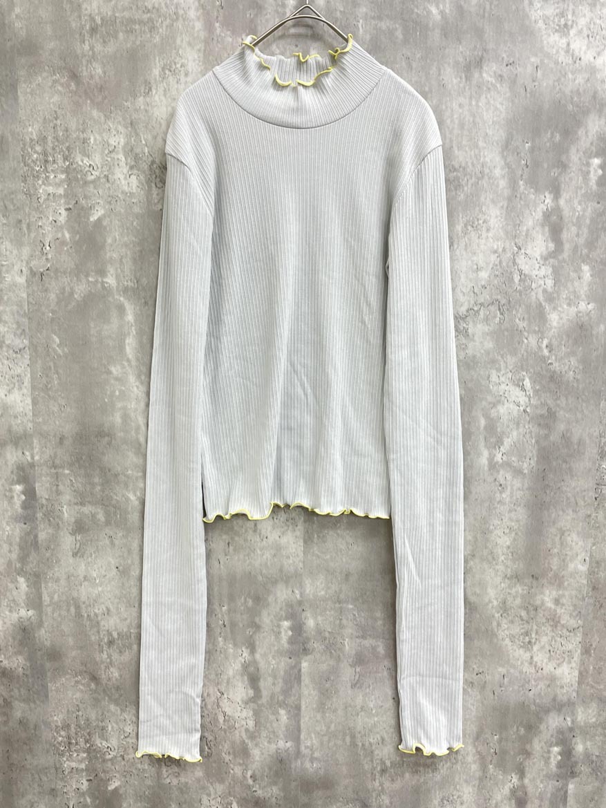 ゆうパケットOK w closet ダブルクローゼット ランダムリブメローハイネックプルオーバー カットソー sizeF/グレー ■■拍卖