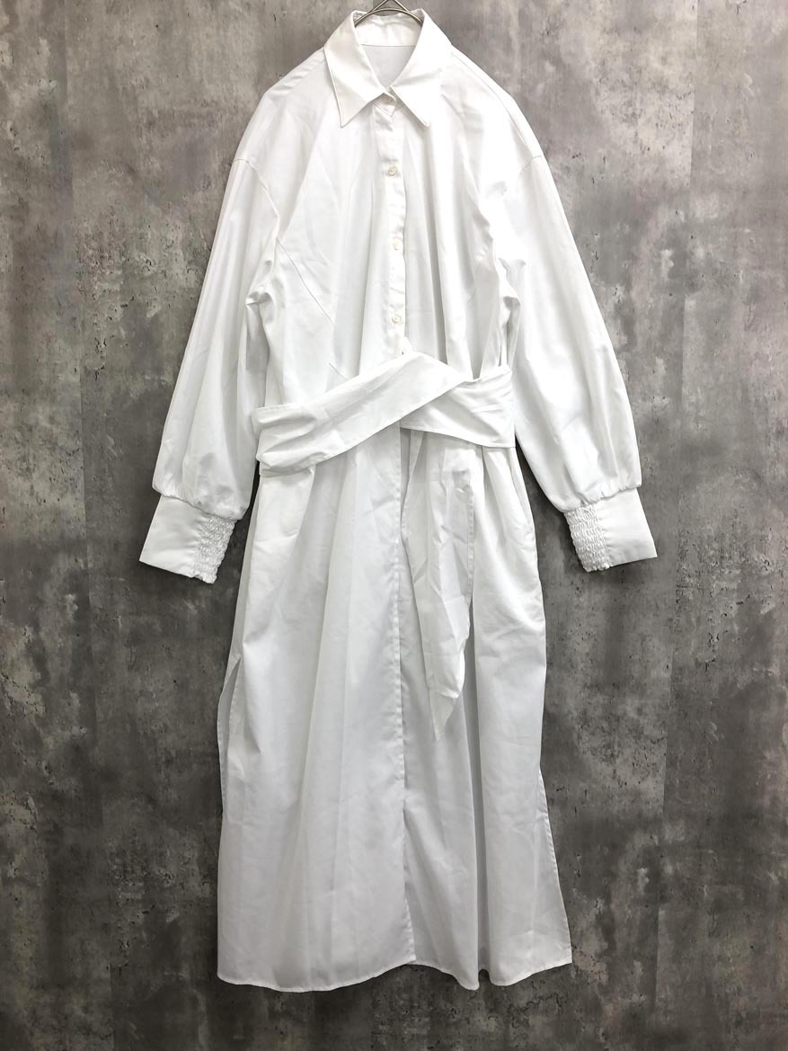 #Newans ハッシュニュアンス シャツ ワンピース size0/白 ■■拍卖