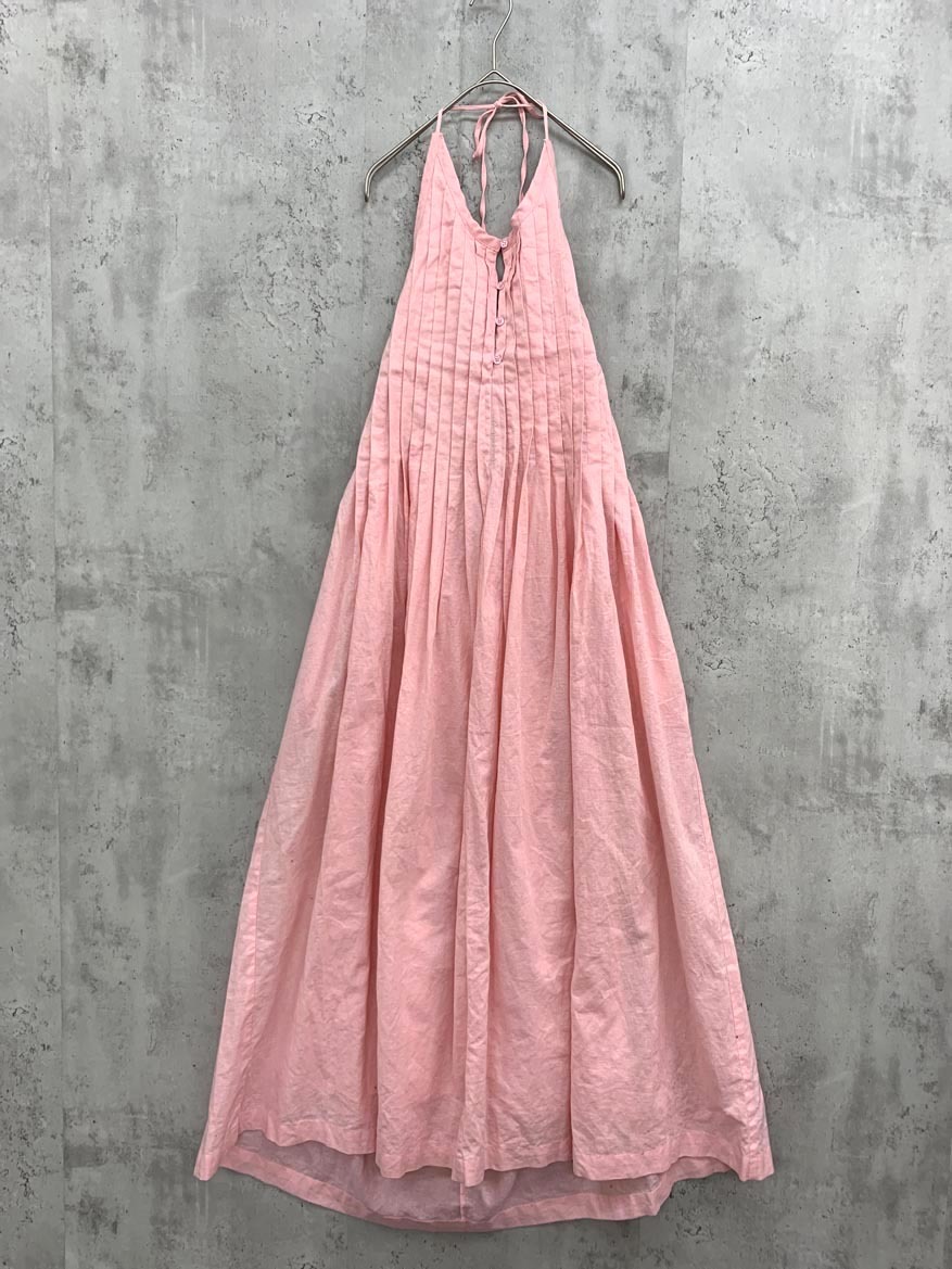 ゆうパケットOK 美品 mystic ミスティック リネン混 バックシャン アメスリ キャミソール ワンピース size2/ピンク ■◆◎拍卖