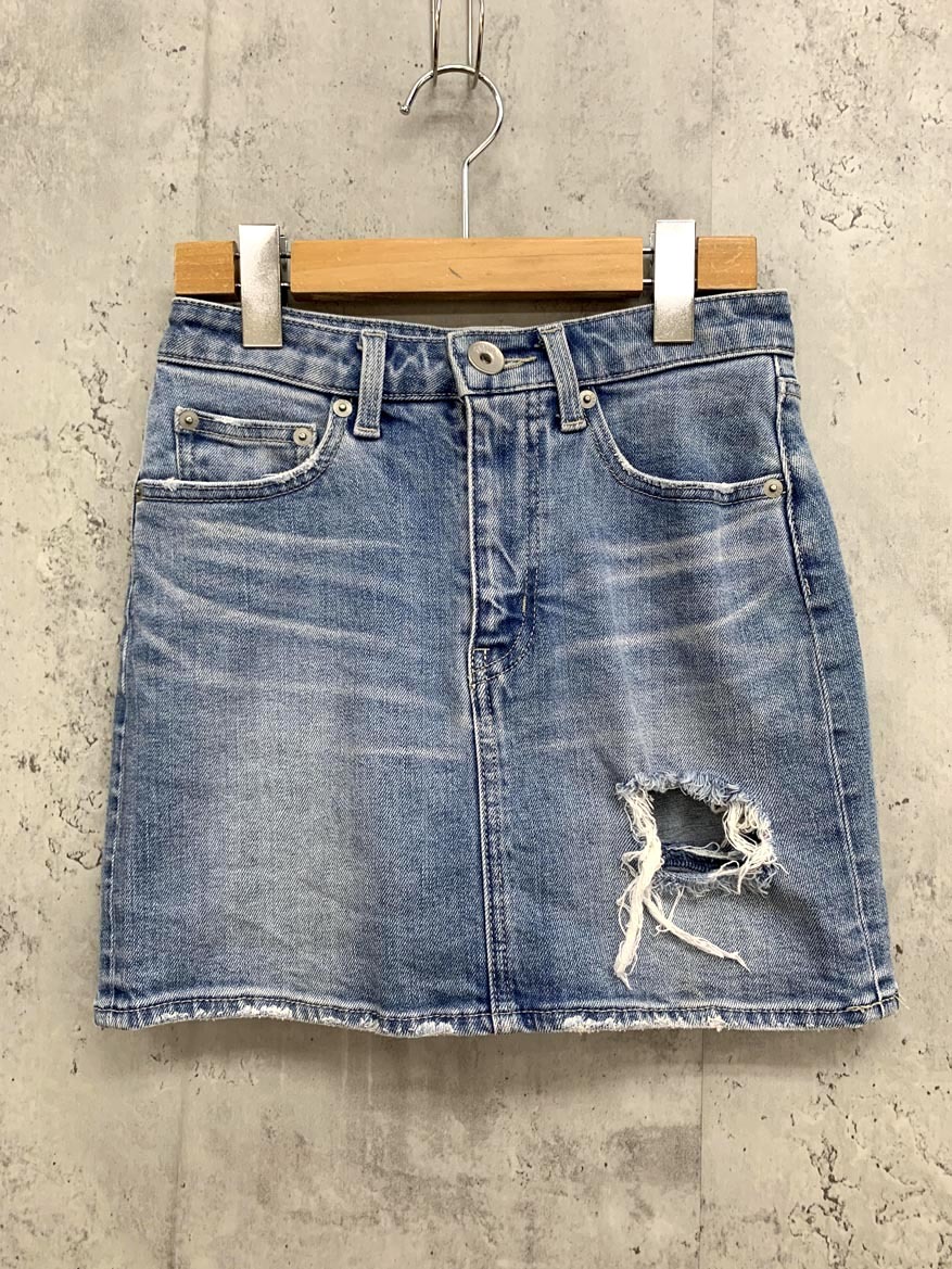 ゆうパケットOK 美品 GYDA ジェイダ ポイントダメージスカートライクショーパン パンツ sizeS/アイスブルー ■◆ ☆ fda8 レディース拍卖