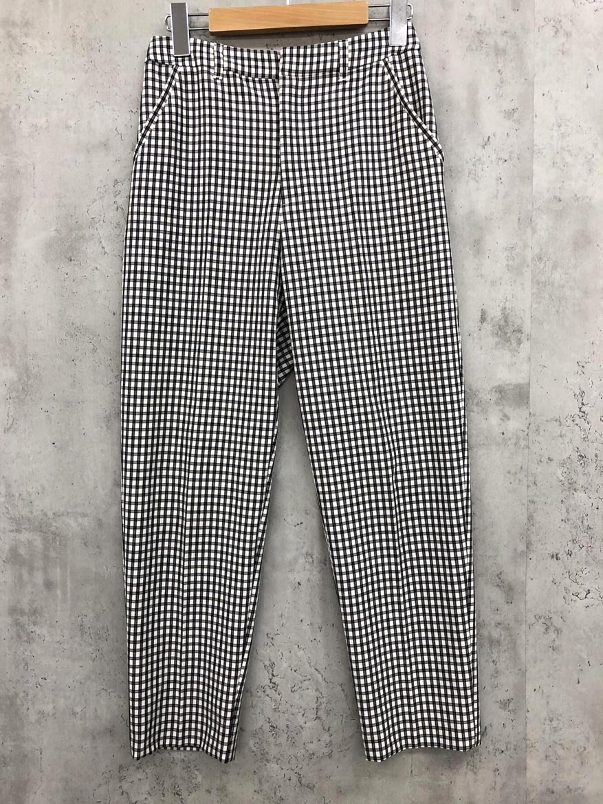 ゆうパケットOK 美品 any SiS エニィスィス 褒めらレディ チェック テーパード パンツ size1/白x黒 ■◇ ☆ feb6 レディース拍卖