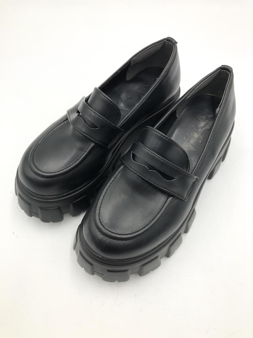 美品 VIVIAN ヴィヴィアン 厚底 ローファー シューズ sizeS/黒 ■■ ☆ ffb7 レディース拍卖