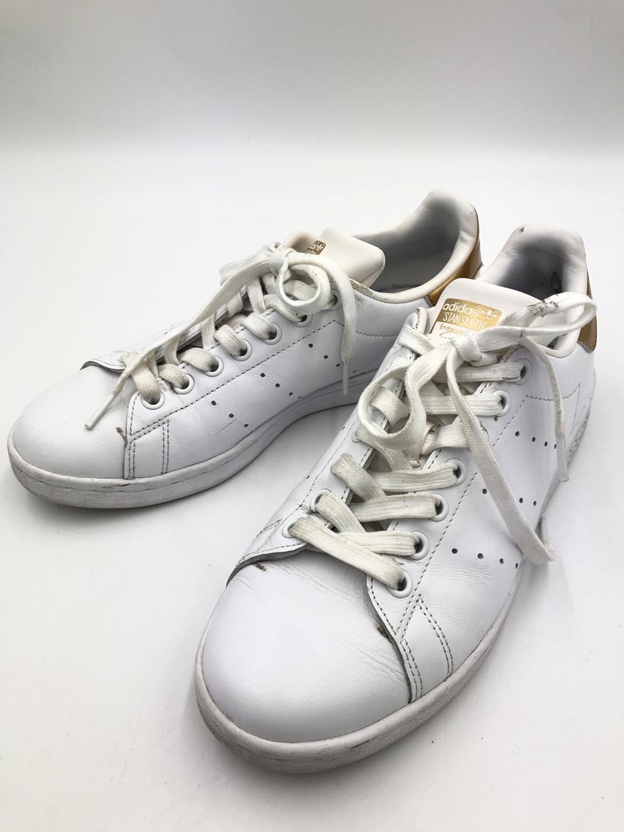 adidas アディダス スタンスミス bb5155 スニーカー size24.0/白×金 ■■ ☆ feb6 レディース拍卖