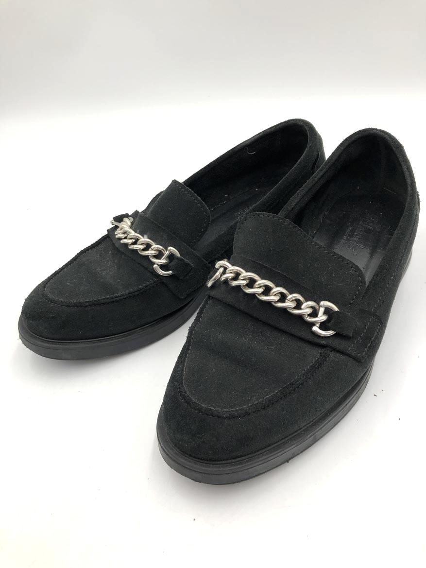stilmoda スティルモーダ チェーン スエード ローファー シューズ size37/黒 ■■ ☆ feb6 レディース拍卖