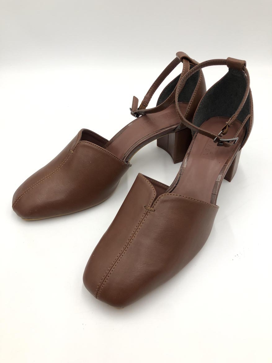 展示品■LOWRYS FARM ローリーズファーム LF819080PD ストラップ セパレート パンプス sizeL/茶 ■■ ☆ ffa3 レディース拍卖