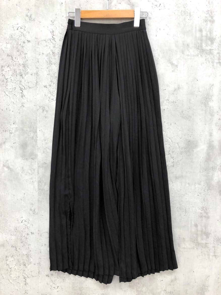 ゆうパケットOK jouetie ジュエティ サイドスリット プリーツワイド パンツ sizeM/黒 ■■ ☆ fec6 レディース拍卖