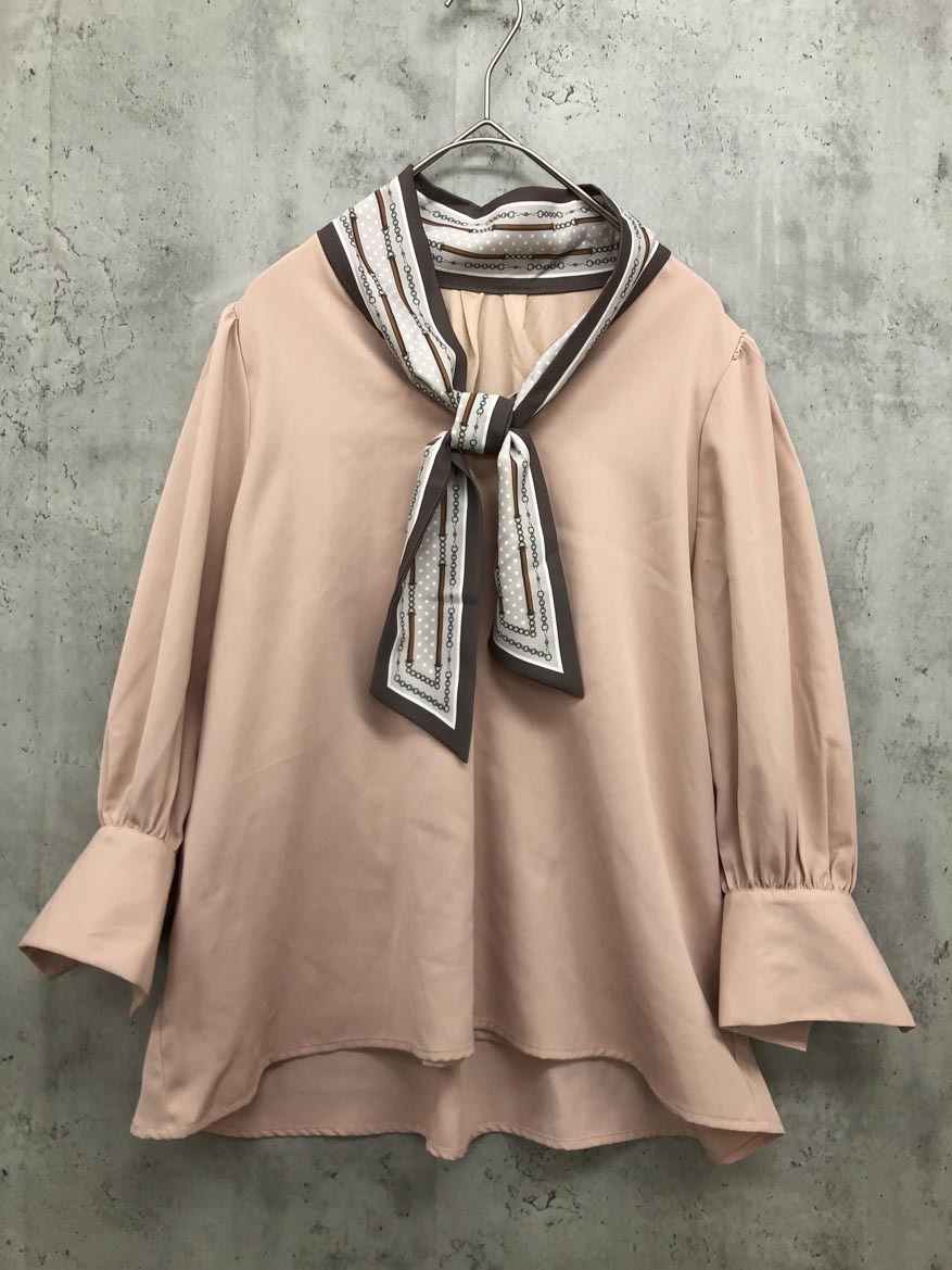 ゆうパケットOK tocco closet トッコクローゼット タイデザイン 7分袖 ブラウス シャツ sizeM/ピンク ■◇ ☆ ffb1 レディース拍卖