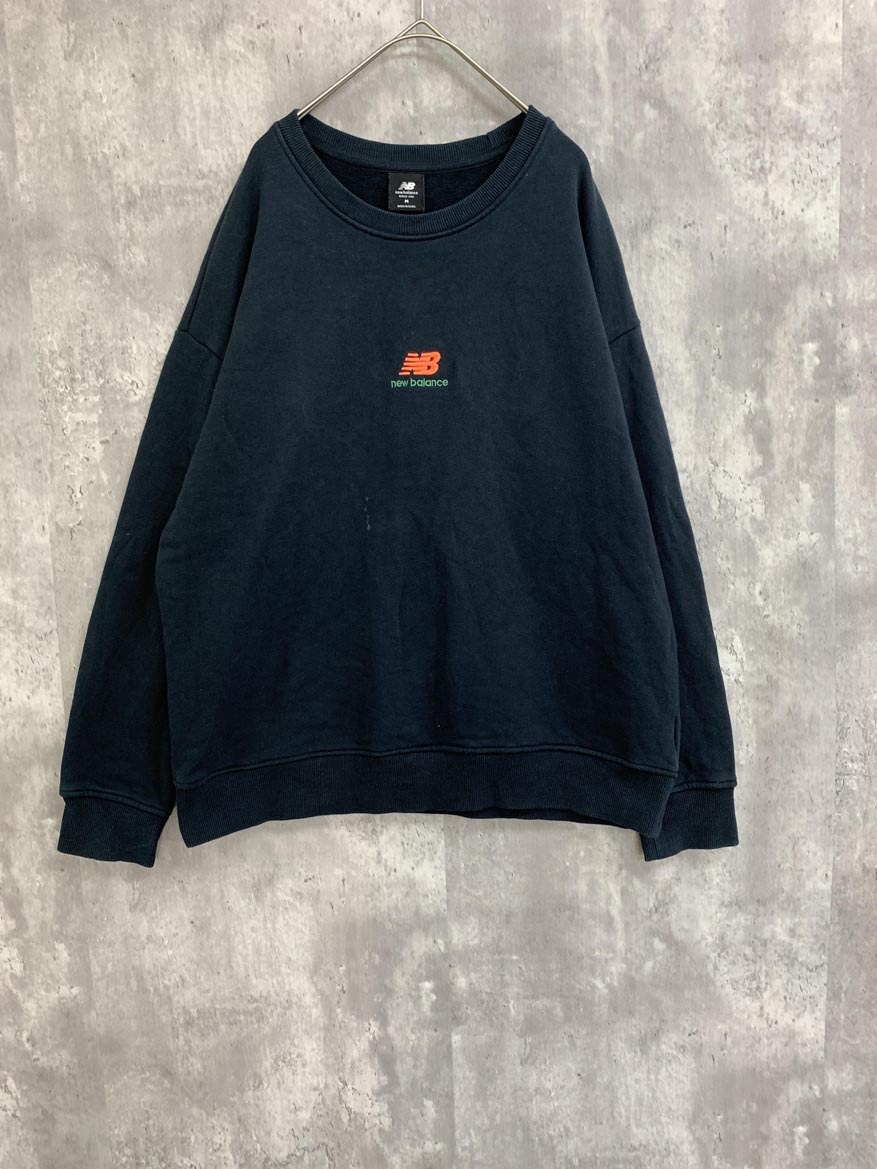 New Balance ニューバランス ロゴ 刺繍 バックプリント スウェット sizeL/黒 ◇■ ☆ feb4 メンズ拍卖