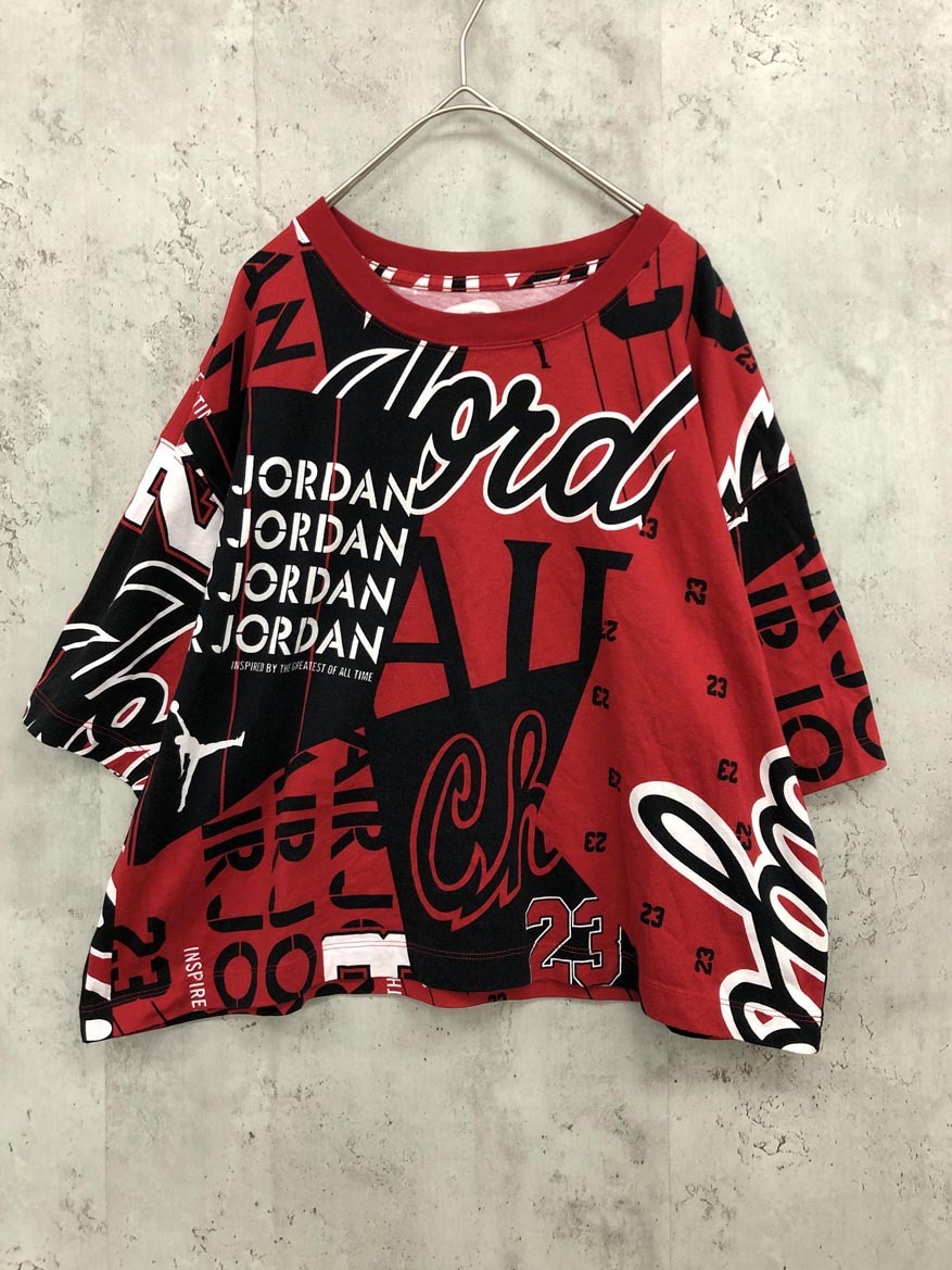 ゆうパケットOK NIKE ナイキ DJ2648-687 AIR JORDAN ショート丈 LOOSE FIT 半袖 Tシャツ sizeXXL/赤 ■◆ ☆ ffd0 レディース拍卖