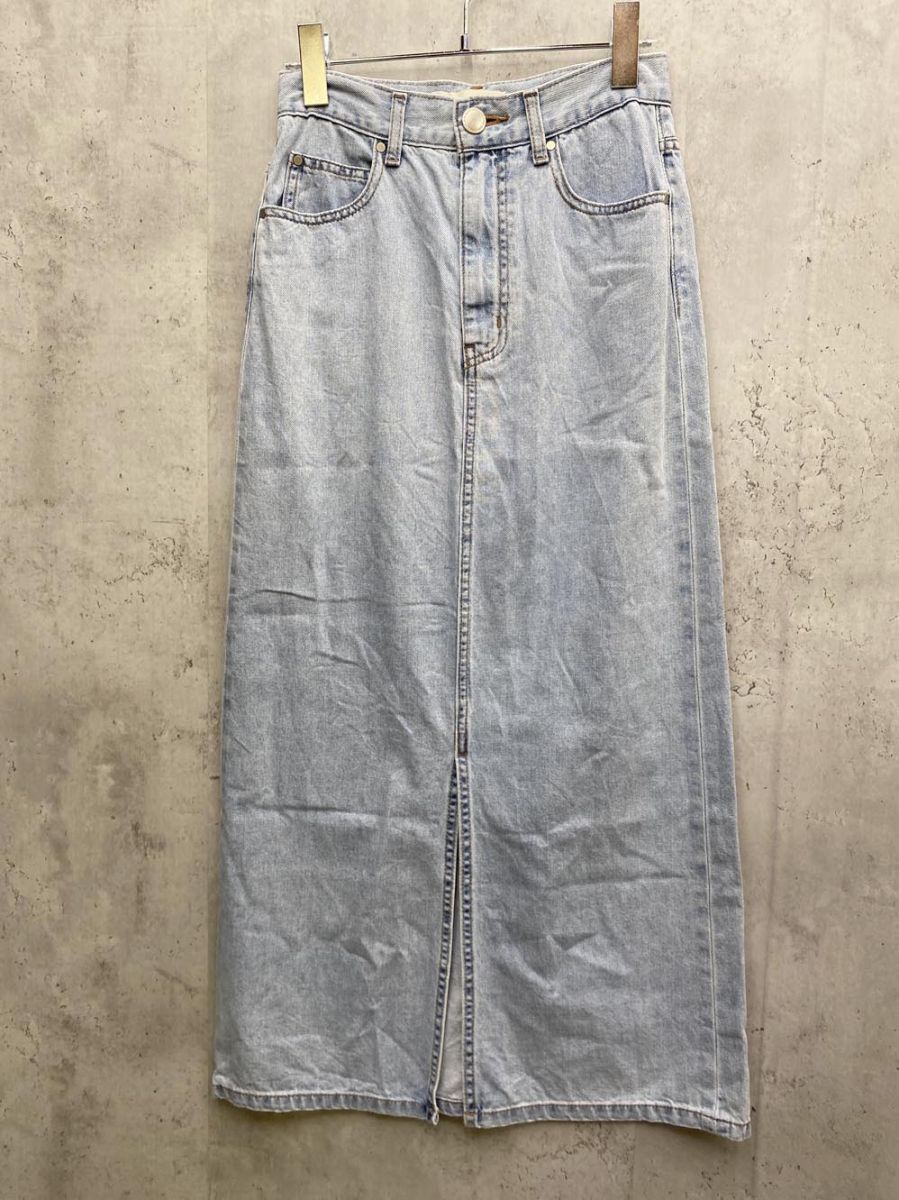 ゆうパケットOK blkby Jeans ブラックバイマウジー ジーンズ 070HS011-0700 ロングスリットデニムスカート size0/水色 ■■拍卖