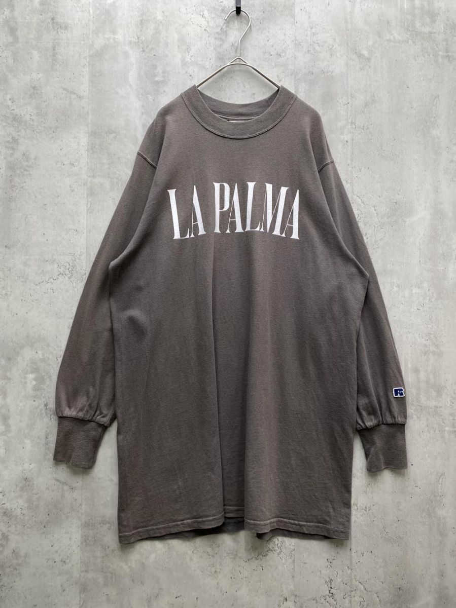 ゆうパケットOK RUSSELL ATHLETIC ラッセルアスレチック プリント 長袖 Tシャツ カットソー sizeM/グレー ■◇拍卖
