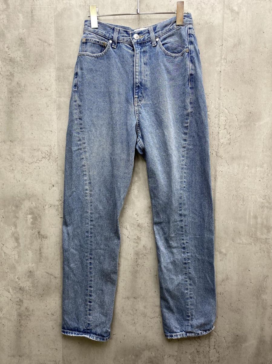 ゆうパケットOK eimy istoire エイミーイストワール 1119422553-0 3Dフィット デニムパンツ size26/青 ■■拍卖