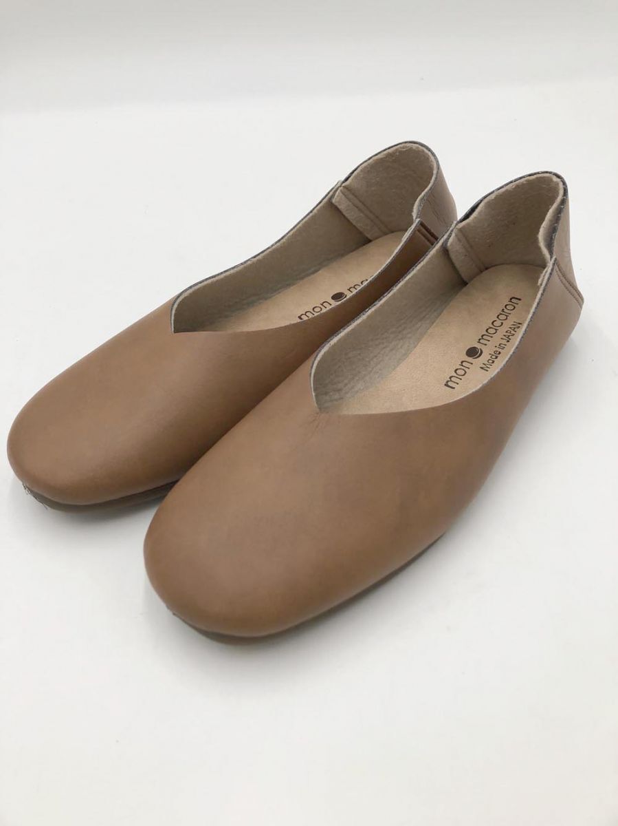 monmacaron スクエアトゥ TC8800 フラット パンプス size24/茶 ◇■拍卖