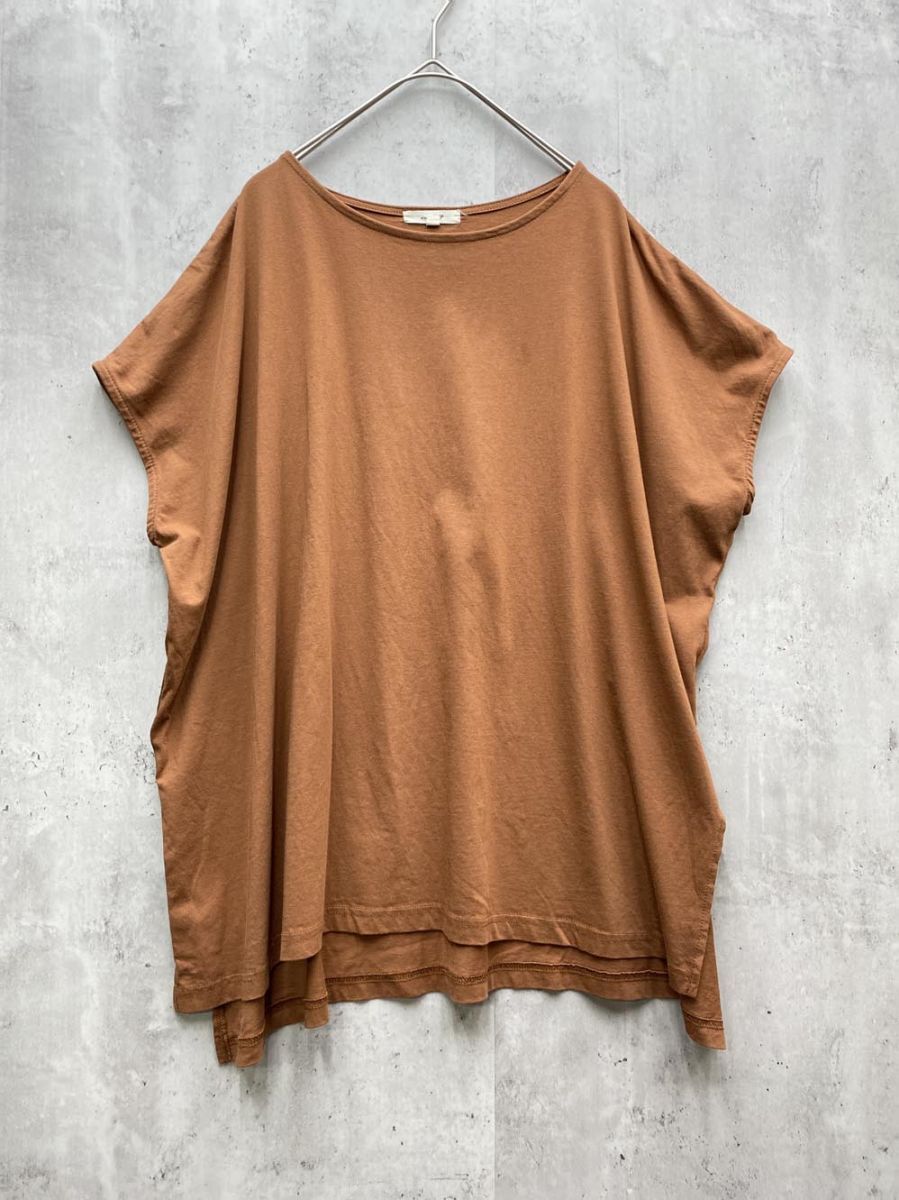 ゆうパケットOK studio CLIP スタディオクリップ 無地 ノースリーブ カットソー sizeF/茶 ■◆拍卖