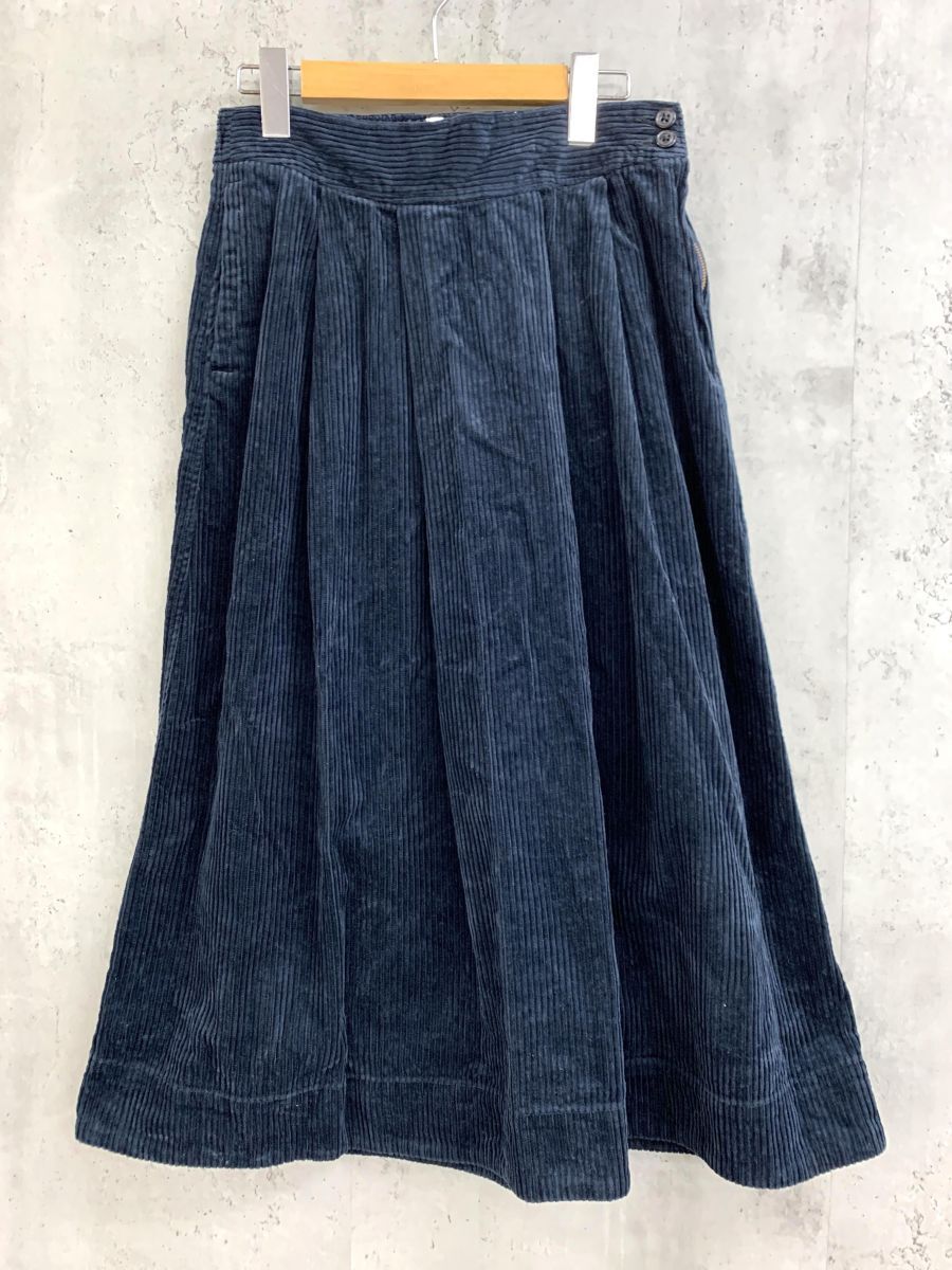 ゆうパケットOK coen コーエン 7670-605-7055 コーデュロイ素材 フレア スカート sizeL/紺 ■■ ☆ fba6 レディース拍卖