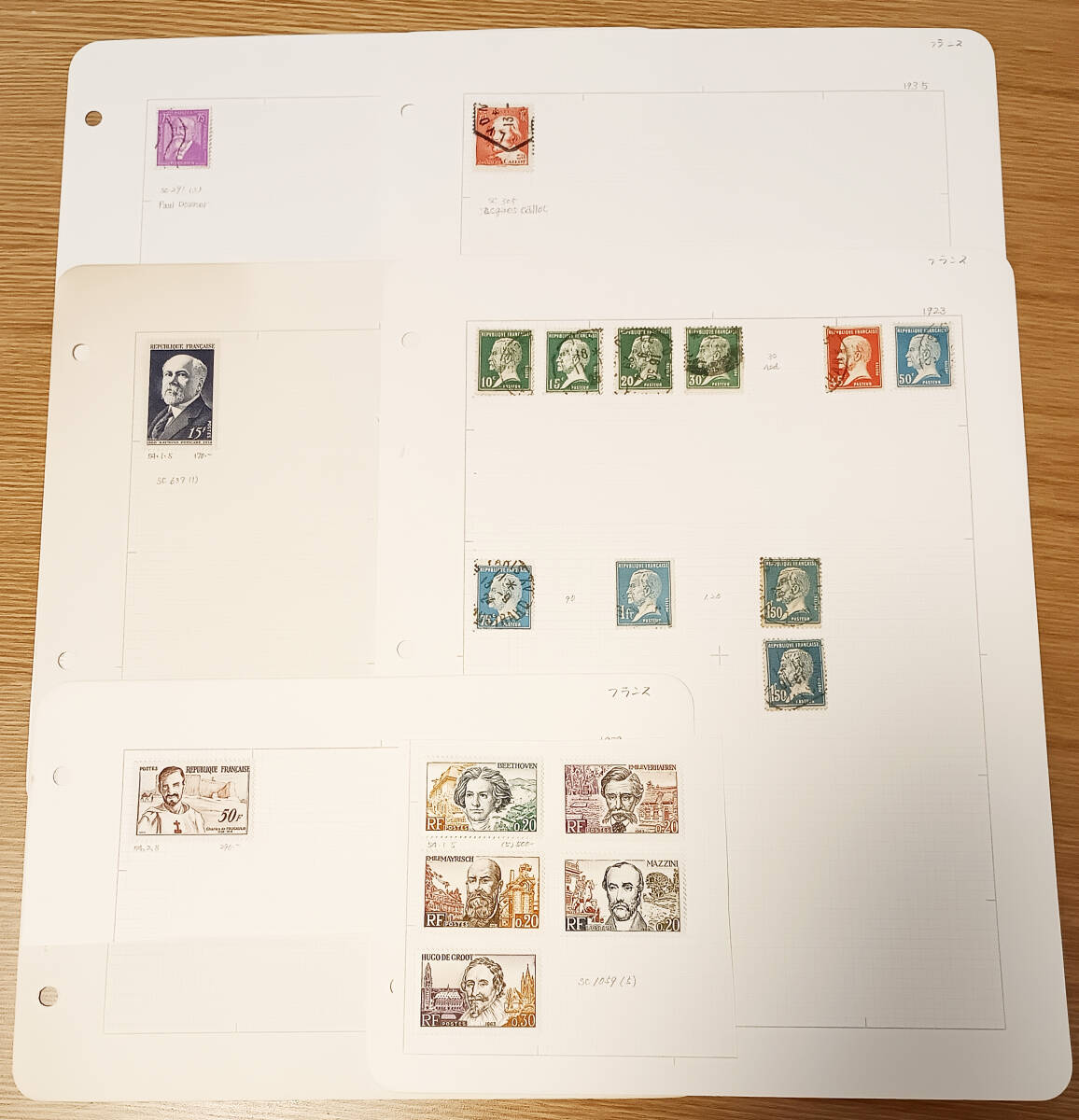 フランス人物切手 未使用・使用済 19枚 長期保管品拍卖