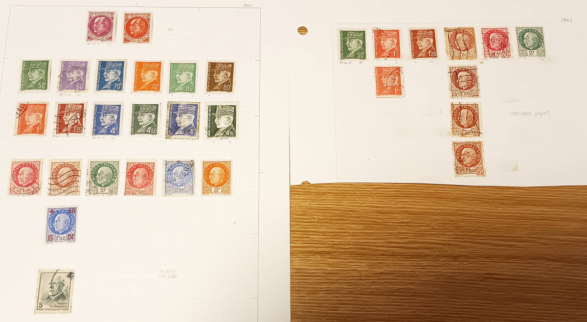 フランスペタン元帥切手 未使用・使用済 32枚 長期保管品拍卖