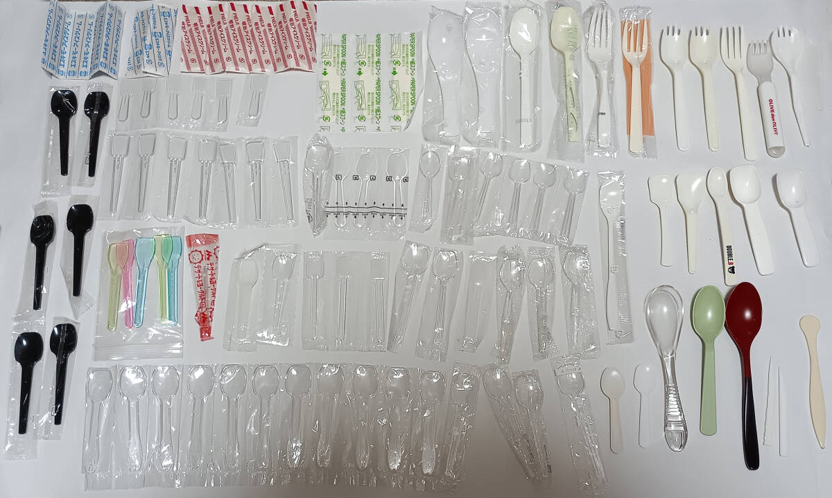 使い捨てスプーン・フォーク・羊羹切り大量 長期保管品拍卖