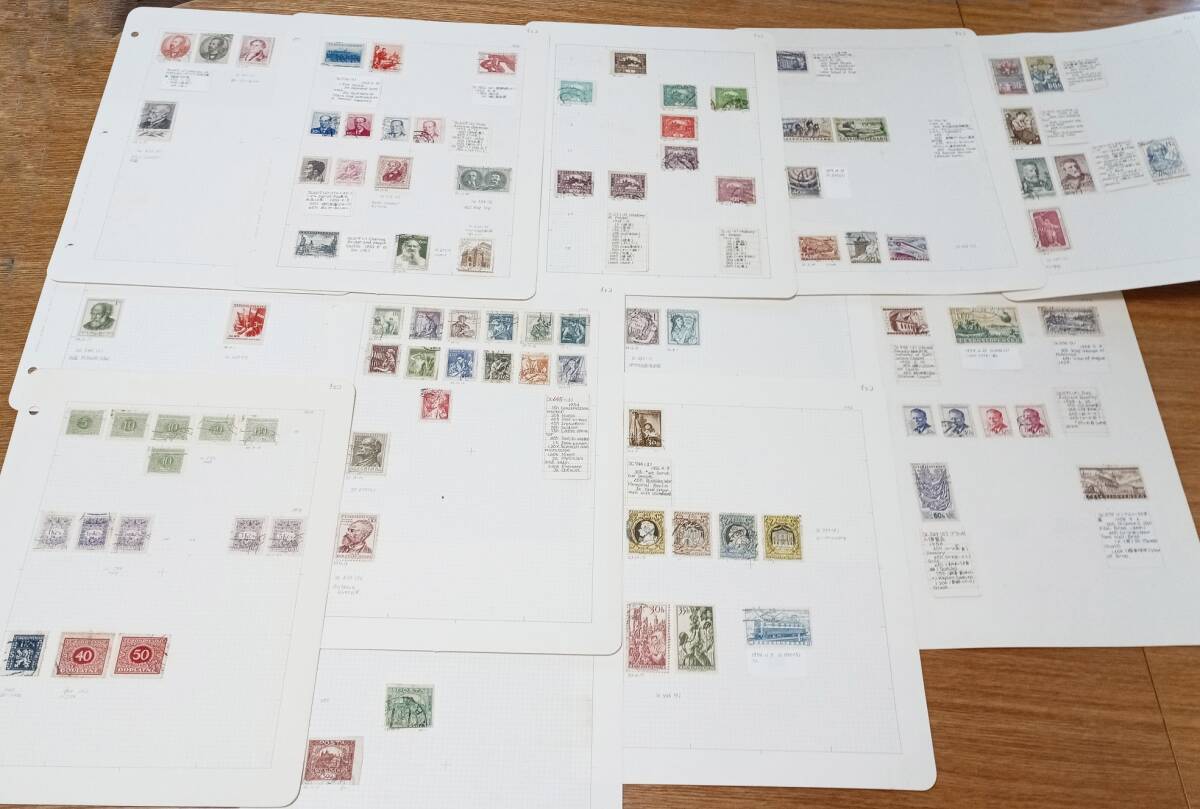 チェコ1950年代切手 使用済 93枚 長期保管品拍卖