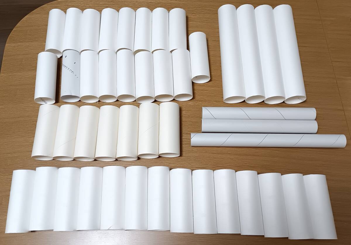 トイレットペーパーの芯38本 キッチンペーパーの芯4本 サランラップの芯3本拍卖