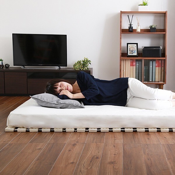 すのこベッド ロール式 桐仕様 セミダブル Schlaf-シュラフ- 桐 すのこ ロール式拍卖