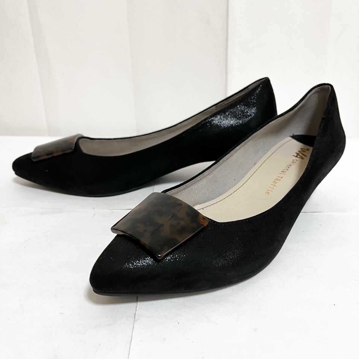 和773★ WA ORientaL TRaffic ワ オリエンタルトラフィック パンプス ヒール シューズ 38 ブラック レディース拍卖