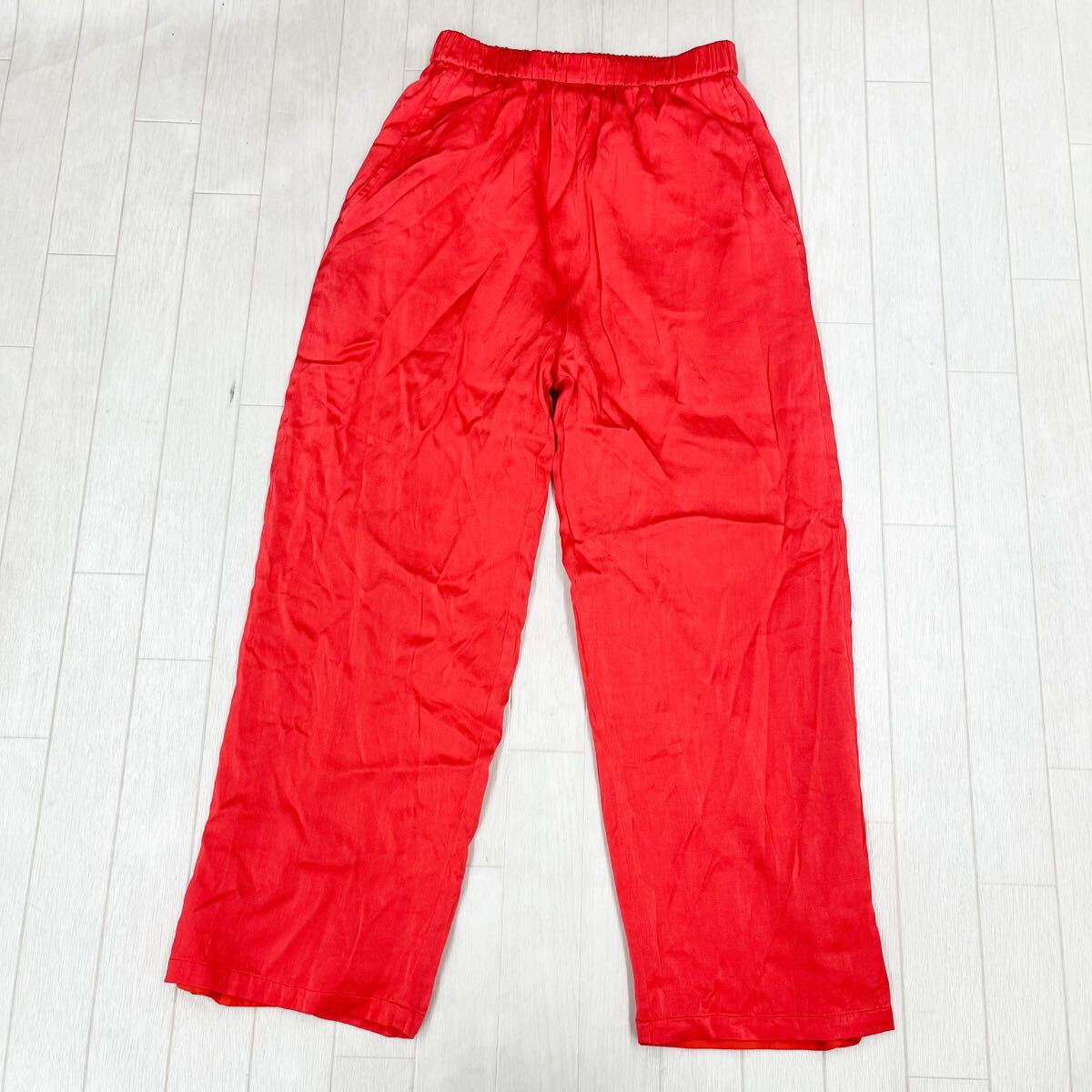 和774★ Another Edition アナザーエディション イージーパンツ カラーパンツ ボトムス レーヨン ピンクレッド レディース拍卖