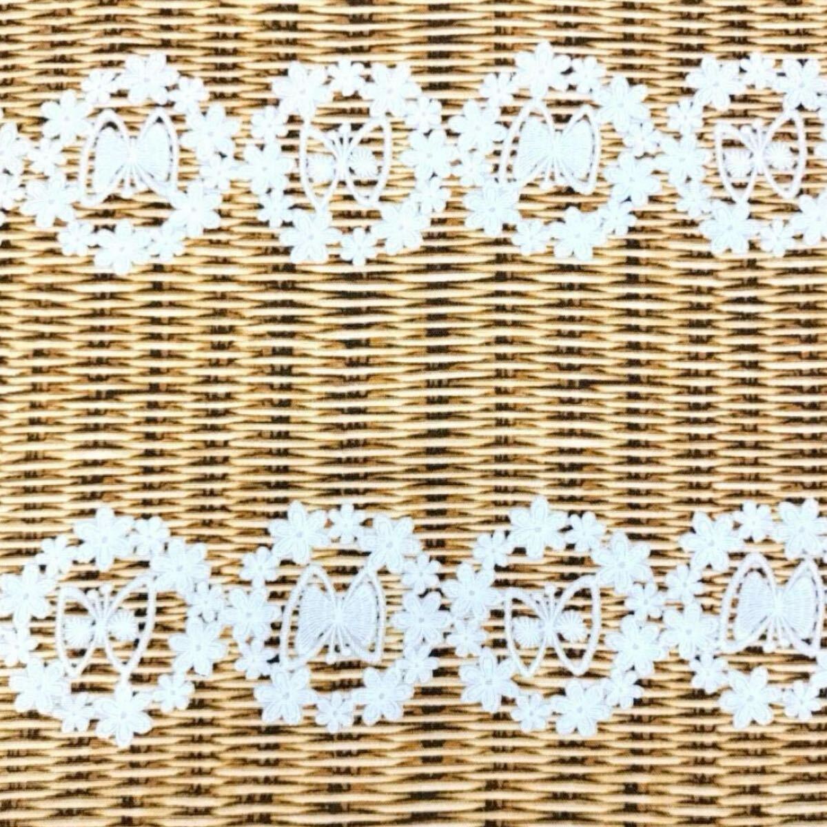 ☆60cm☆Lace×Basket バタフライ コットンオックスプリント拍卖