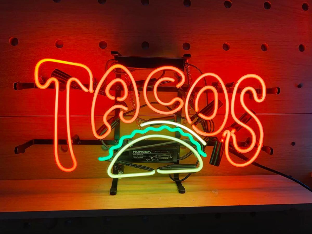 オリジナル TACOS ネオンサイン 店舗用 看板 インテリアオーダー ネオン管 バー アメリカン雑貨 ギフト ディスプレイ オーダー拍卖