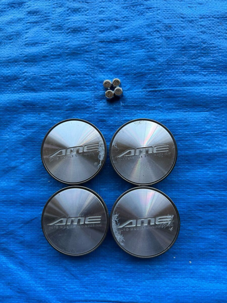 AME ホイールセンターキャップ4枚 エアーバルブキャップ 4個拍卖