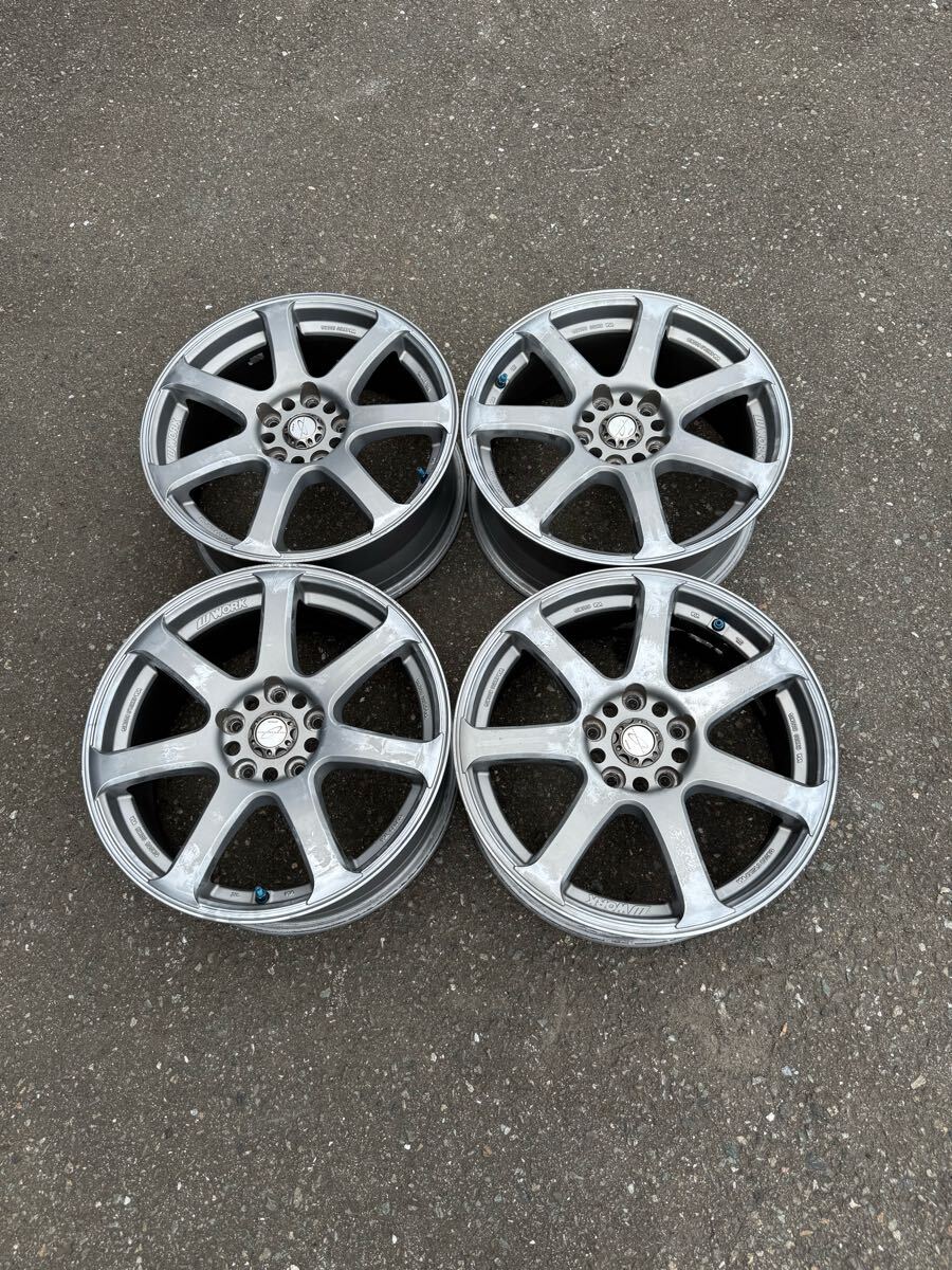 WORK EMOTION 中古アルミホイール4本セット 17インチ 7J 5穴PCD114.3オフセット+47 拍卖