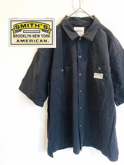 スミスアメリカン 半袖シャツ サイズM 黒 0187拍卖