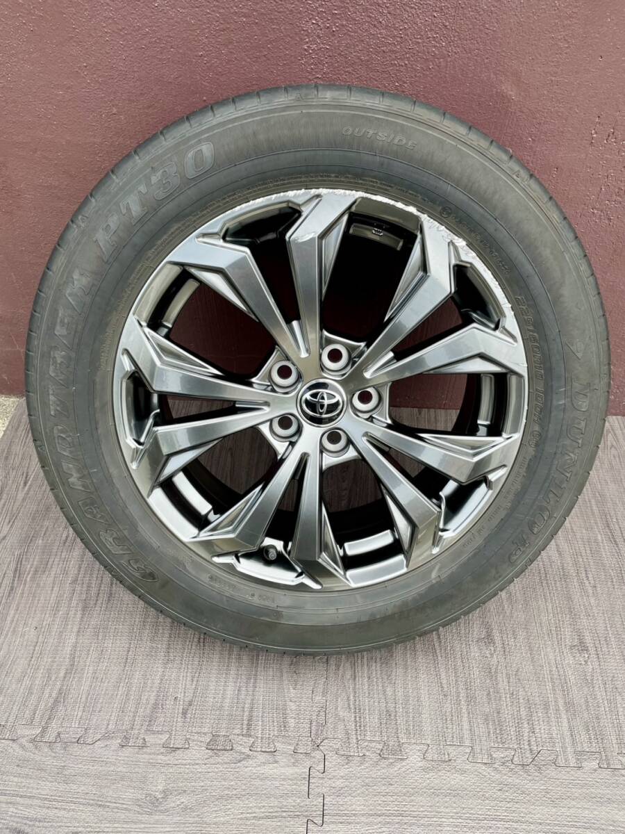 RAV4 純正 1本 225/60R18 DUNLOP GRANDTREK PT30 西濃運輸発送 C2505032 18IN 7J 35 5H 5穴 18インチ ラブフォー ジャンク拍卖