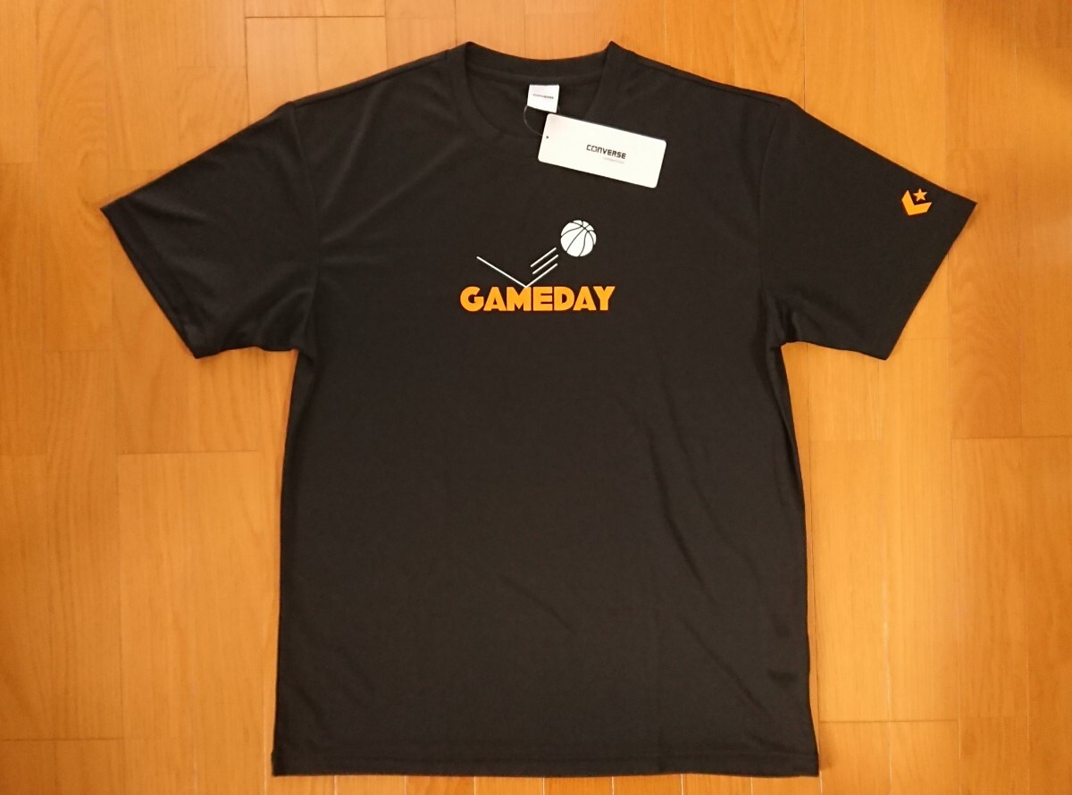 大特価! 新品未使用品タグ付き 半袖Tシャツ Oサイズ 黒 LL XL バスケットボール コンバース CONVERSE ①拍卖