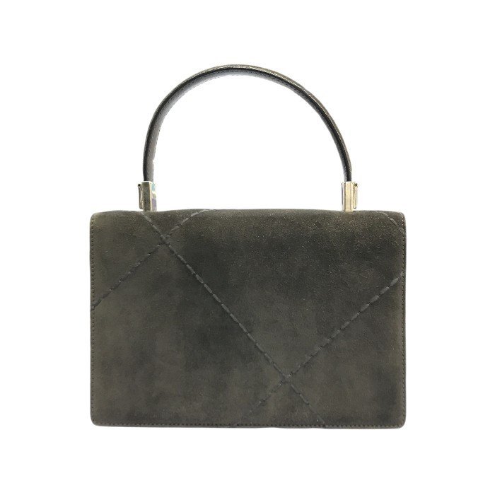 Salvatore Ferragamo フェラガモ ハンドバッグ レディース スウェード ミニサイズ ダークブラウン/グレー DY-219767 中古 T1拍卖