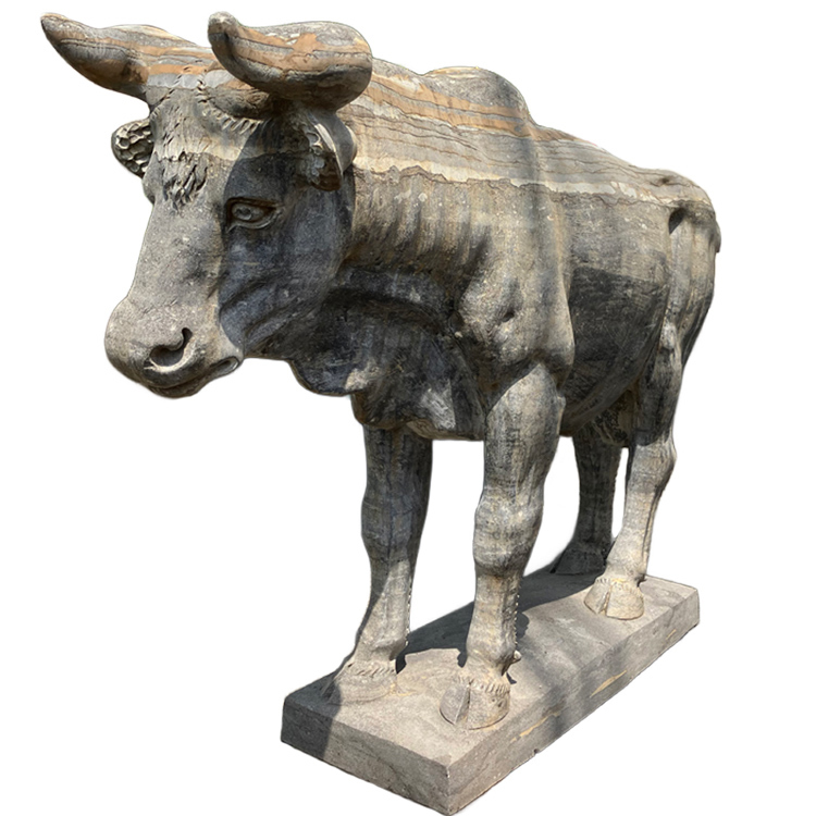 一点もの 店舗展示品 黒石 彫刻 牛 ウシ うし W110cm 動物 石像 天然石 置物 エントランス 店舗 焼肉屋 居酒屋 飲食店 牧場 看板 オブジェ拍卖