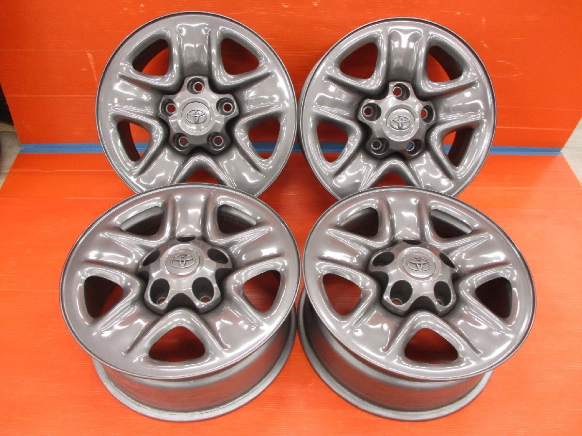 【O4】トヨタ タンドラ XK50 純正 スチールホイール 18インチ 8.0J +60 5H 150 自家塗装 セメントグレー 中古ホイール4本セット US TOYOTA拍卖