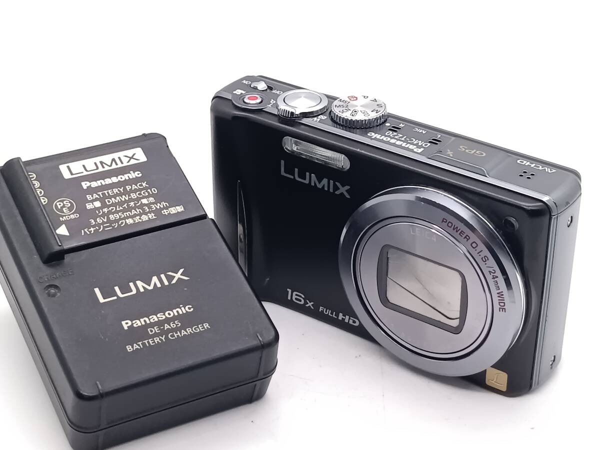 1127 【外見特上品】 Panasonic パナソニック LUMIX DMC-TZ20 コンパクトデジタルカメラ バッテリー、充電器付き拍卖