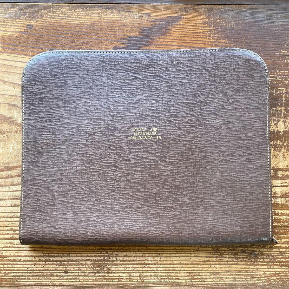【ラゲッジレーベル LUGGAGE LABEL 吉田カバン 2010AW クラッチバッグ PCケース タブレットケース セカンドバッグ レザー ブラウン】拍卖