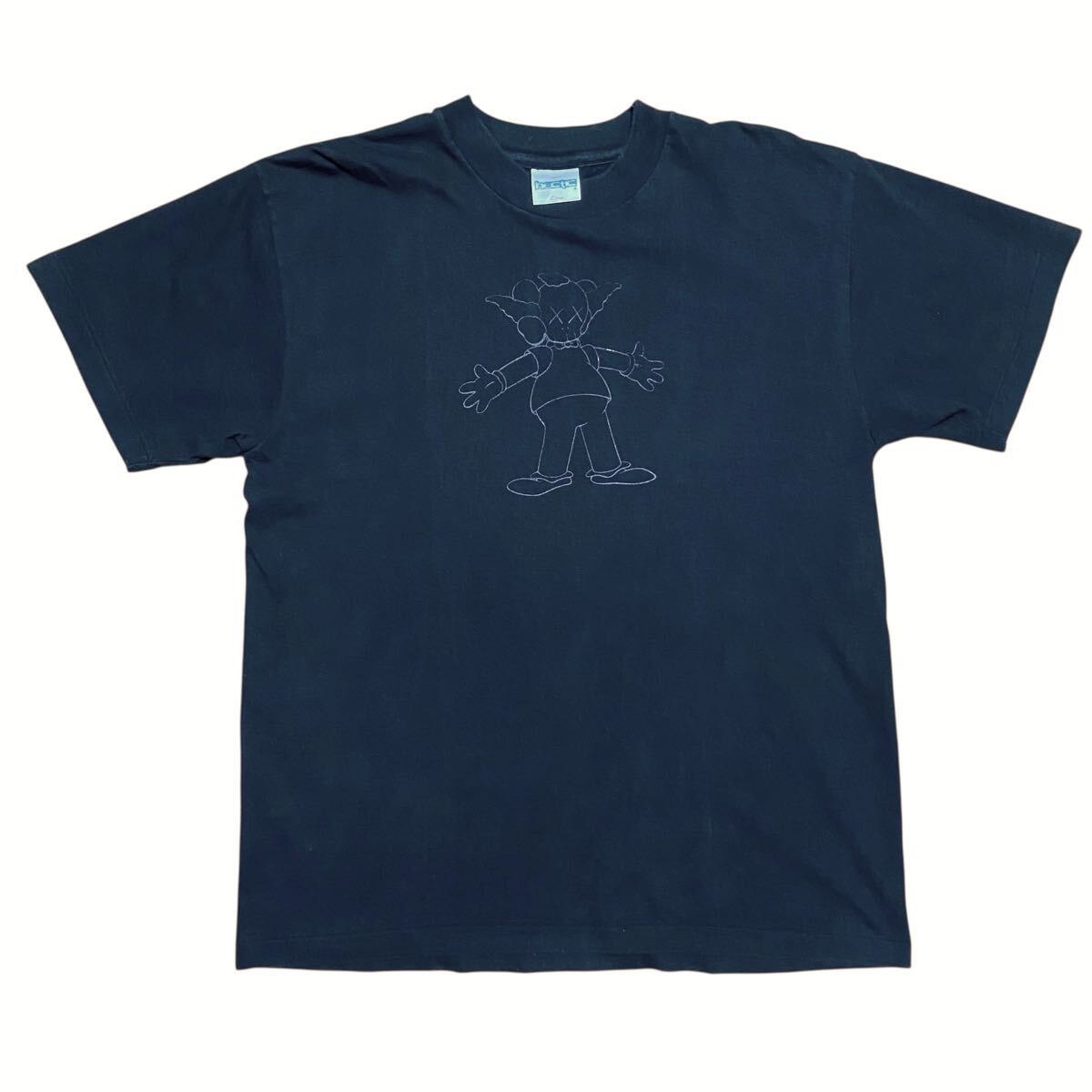【希少 HECTIC × KAWS 2000s 初期 ヘクティク × カウズ コンパニオン Tシャツ Tee メンズL アーカイブ ブラック 黒】拍卖