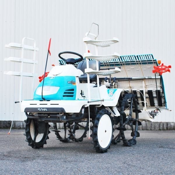 【新潟】クボタ 6条 田植機 SPU60 11.3馬力 ウエルスター ダブルタイヤ 十字ポンパ パワステ 4WD 風車マーカー 田植え機 中古 倉庫保管拍卖