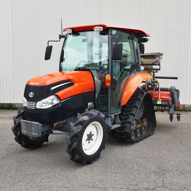 新潟】34馬力 クボタ トラクター KL34R-PC パワクロ キャビン 肥料散布機 施肥機 ソワー 倍速ターン エアコン 4WD パワステ 中古 倉庫保管拍卖