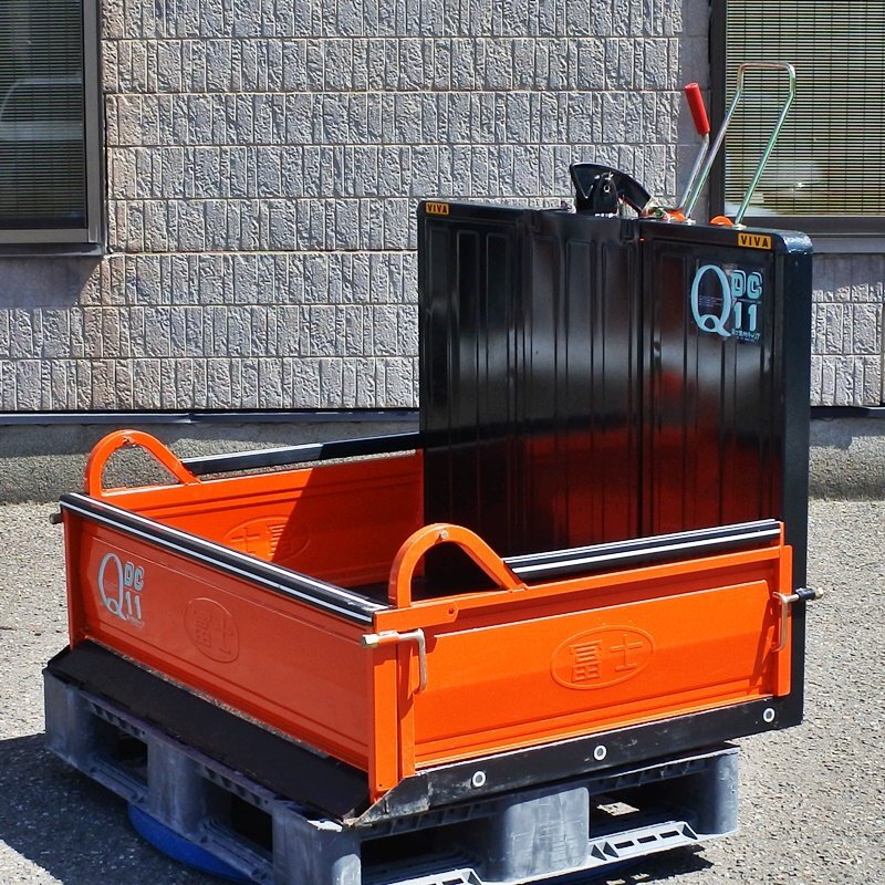 【山形】富士 整地キャリア DCQ11 荷台 除雪 排雪 散布 フジ 土運 整地 運搬 均平 キャリア トラクター 作業機 ダンプ 倉庫保管 中古 東北拍卖