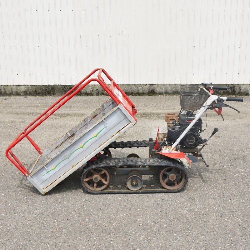 【新潟】アテックス 運搬車 XG201 手動ダンプ 3馬力 最大積載量200kg クローラ キャタピラ キャリー 荷台 畑 ハウス 除雪 中古 倉庫保管拍卖