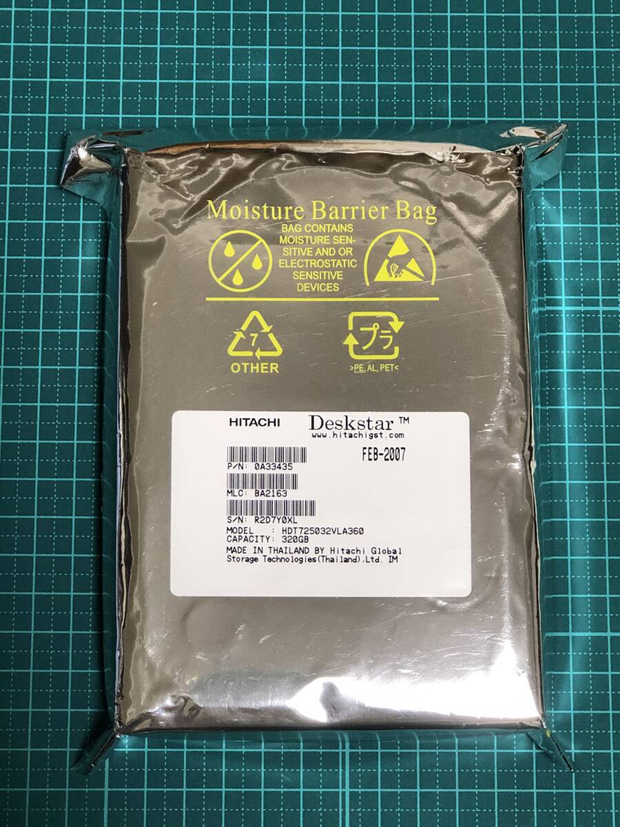 【新品未開封】HITACHI 「DeskStar」 HDT725032VLA360 320GB ① 3.5インチ SATA接続 内蔵型HDD 静電防止袋に破れなく気密保持完璧の品拍卖